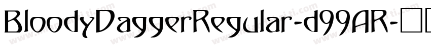 BloodyDaggerRegular-d99AR字体转换