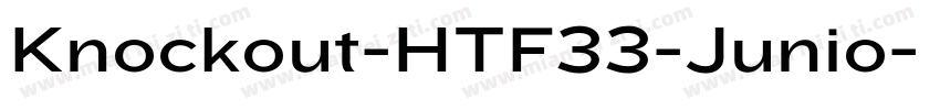 Knockout-HTF33-Junio字体转换