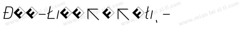 DIN-LightItalic字体转换