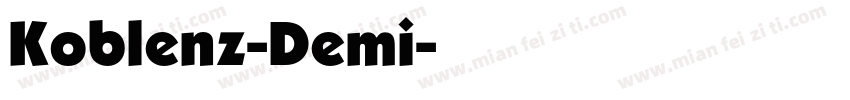 Koblenz-Demi字体转换
