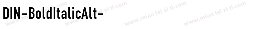 DIN-BoldItalicAlt字体转换