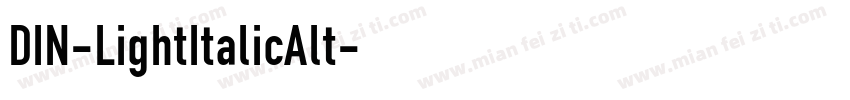 DIN-LightItalicAlt字体转换