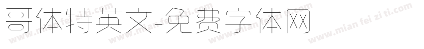 哥体特英文字体转换