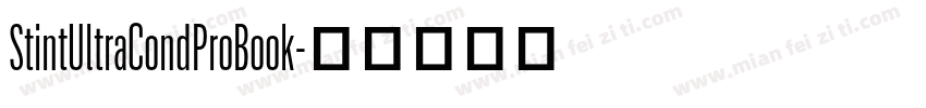 StintUltraCondProBook字体转换