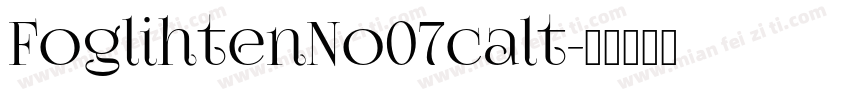 FoglihtenNo07calt字体转换