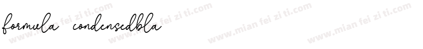 formula-condensedbla字体转换
