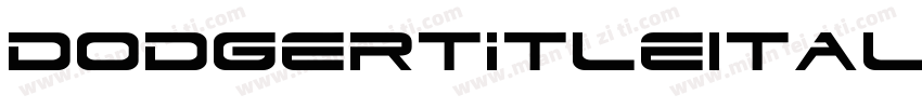 DodgerTitleItalic-qgOr字体转换