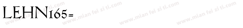 LEHN165字体转换