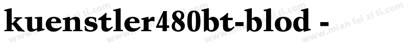 kuenstler480bt-blod下字体转换
