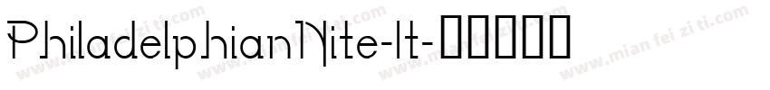 PhiladelphianNite-It字体转换