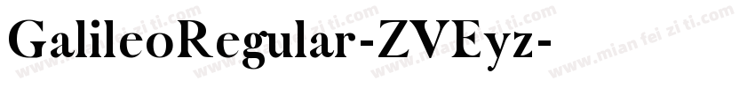 GalileoRegular-ZVEyz字体转换
