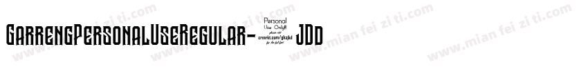 GarrengPersonalUseRegular-0JDd字体转换