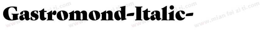 Gastromond-Italic字体转换