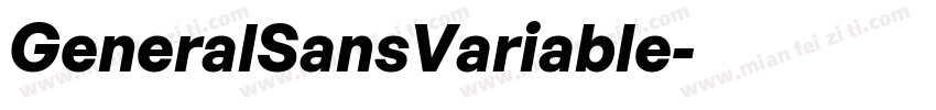 GeneralSansVariable字体转换