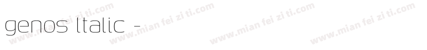 genos（ltalic）字体转换