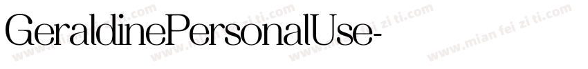 GeraldinePersonalUse字体转换