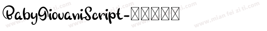 BabyGiovaniScript字体转换