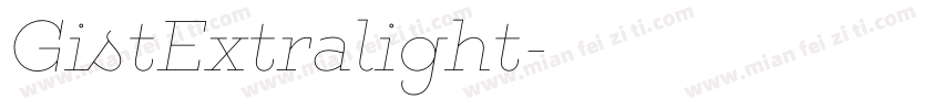 GistExtralight字体转换