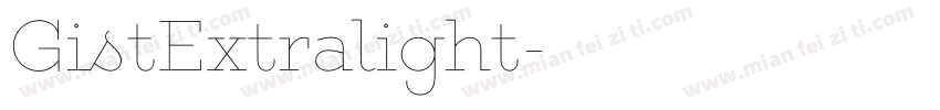 GistExtralight字体转换