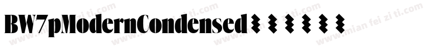BW7pModernCondensed字体转换