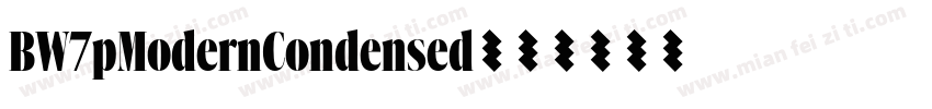 BW7pModernCondensed字体转换