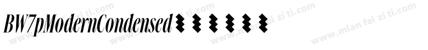 BW7pModernCondensed字体转换