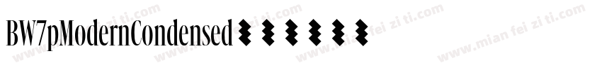 BW7pModernCondensed字体转换