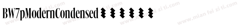 BW7pModernCondensed字体转换