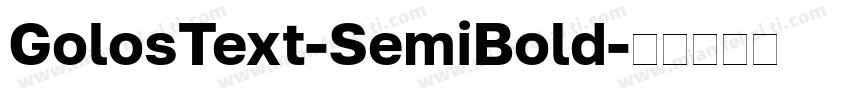 GolosText-SemiBold字体转换