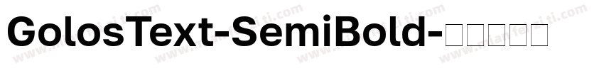 GolosText-SemiBold字体转换