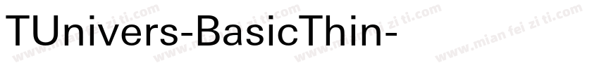 TUnivers-BasicThin字体转换