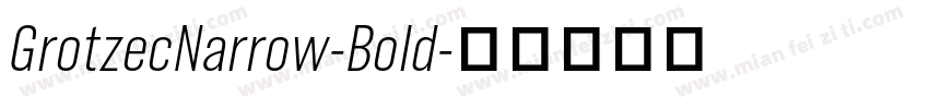 GrotzecNarrow-Bold字体转换