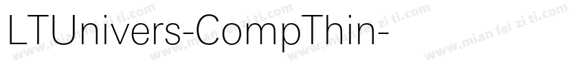 LTUnivers-CompThin字体转换