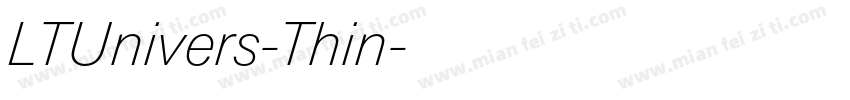 LTUnivers-Thin字体转换