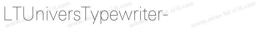 LTUniversTypewriter字体转换