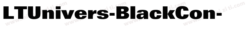 LTUnivers-BlackCon字体转换