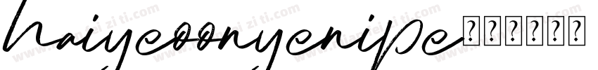 haiyeoonyenipe字体转换