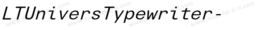 LTUniversTypewriter字体转换