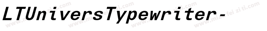 LTUniversTypewriter字体转换