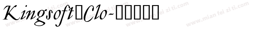 Kingsoft_Clo字体转换