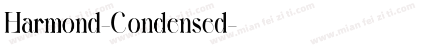 Harmond-Condensed字体转换