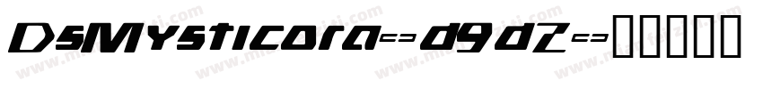 DsMysticora-d9dZ字体转换