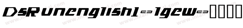 DsRunenglish1-lgew字体转换