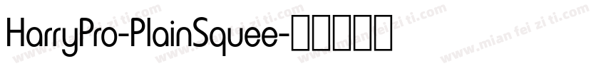 HarryPro-PlainSquee字体转换