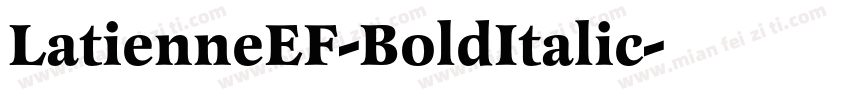 LatienneEF-BoldItalic字体转换