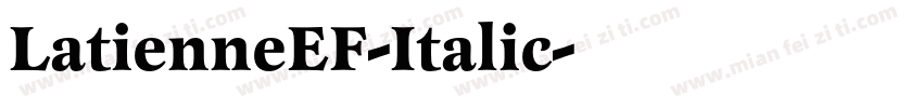 LatienneEF-Italic字体转换