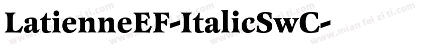 LatienneEF-ItalicSwC字体转换