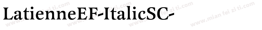 LatienneEF-ItalicSC字体转换
