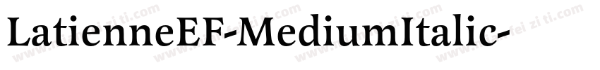 LatienneEF-MediumItalic字体转换