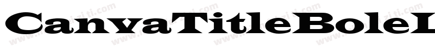 CanvaTitleBoleLatin字体转换